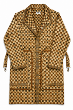 The Porcini Checkered Trench Tote