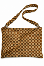 The Porcini Checkered Trench Tote