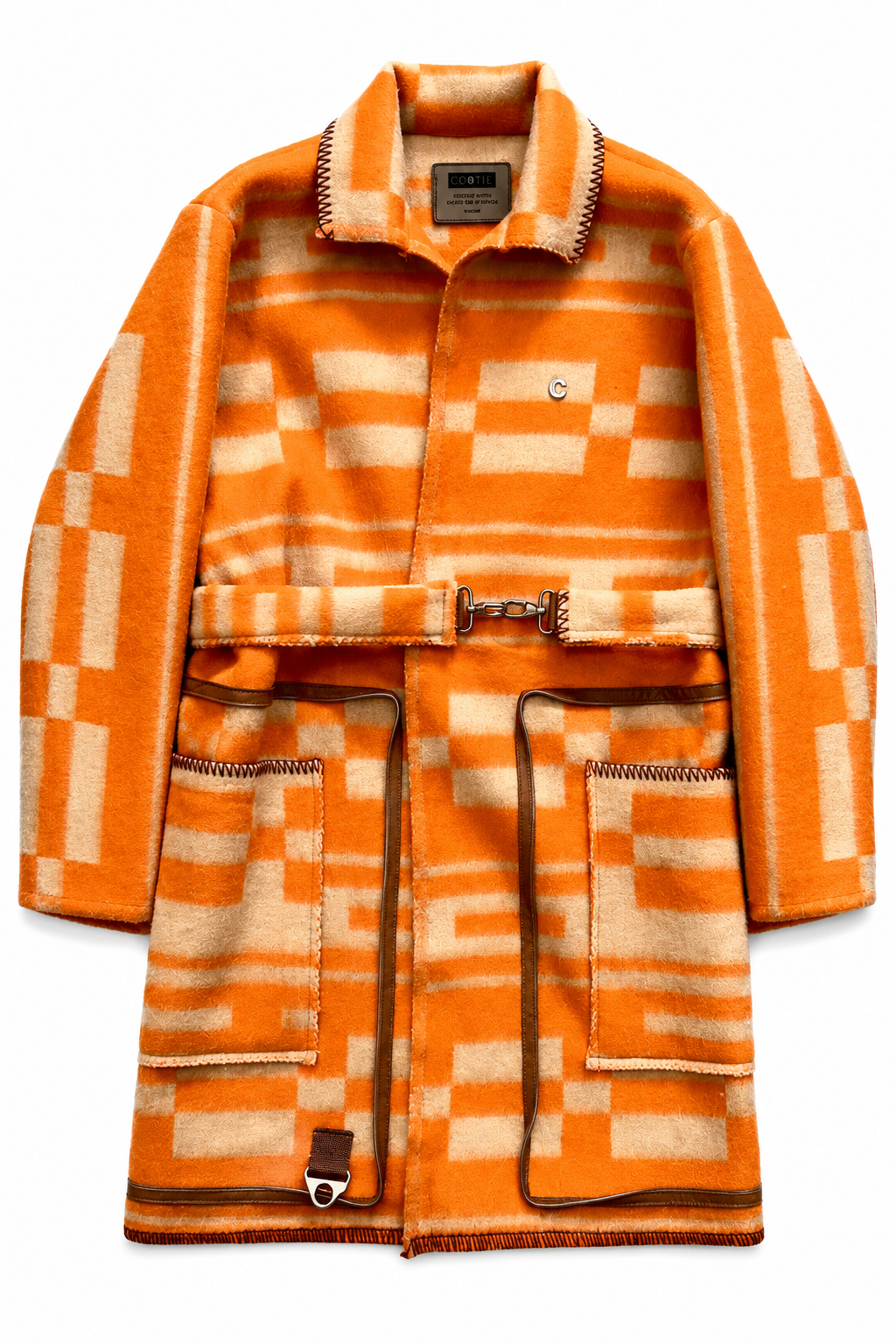 1 of 1 Tangerine Weave Trench Tote
