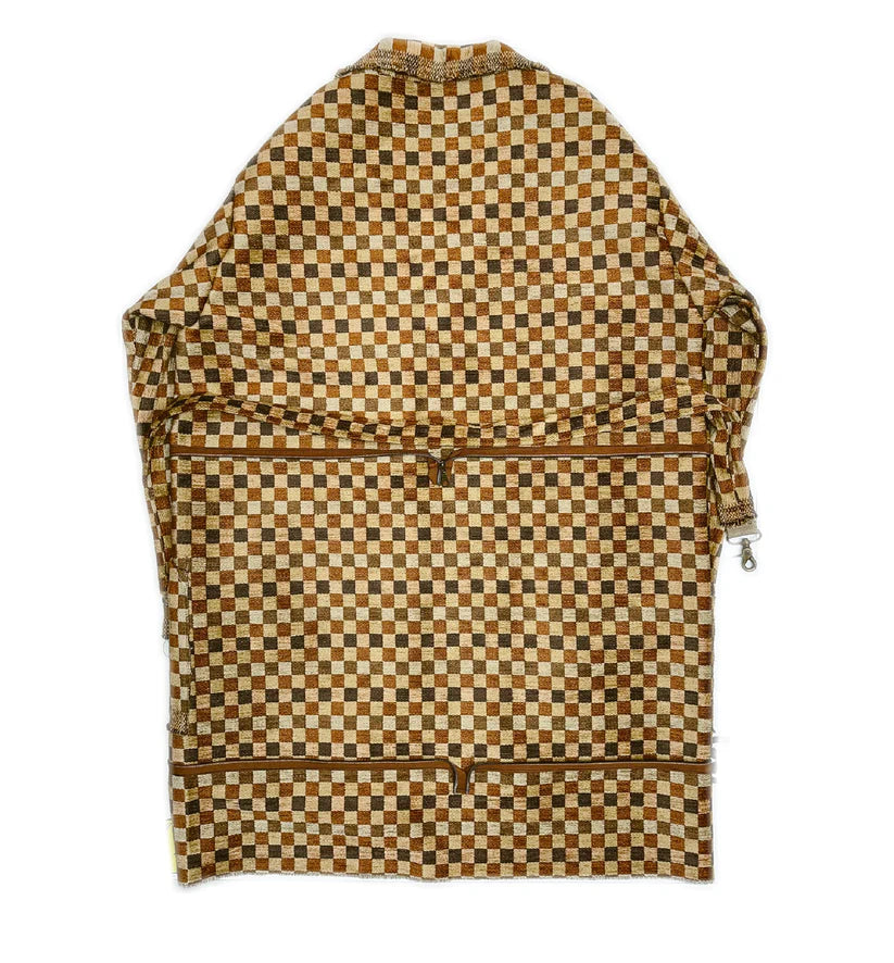 The Porcini Checkered Trench Tote